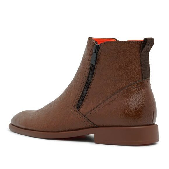 MEN CHELSEA DRESSY & CASUAL BOOT The Coupe Leather Camel - Picture 3 of 4